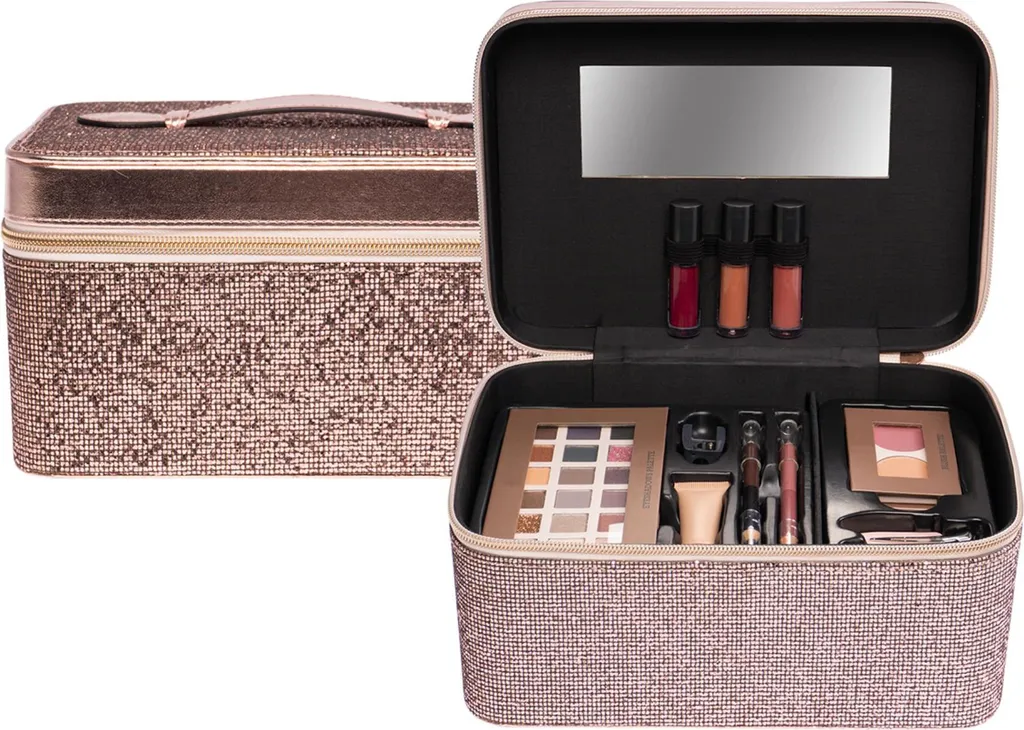 Mallette maquillage luxe Bronze pour enfant avec grand miroir de courtoisie