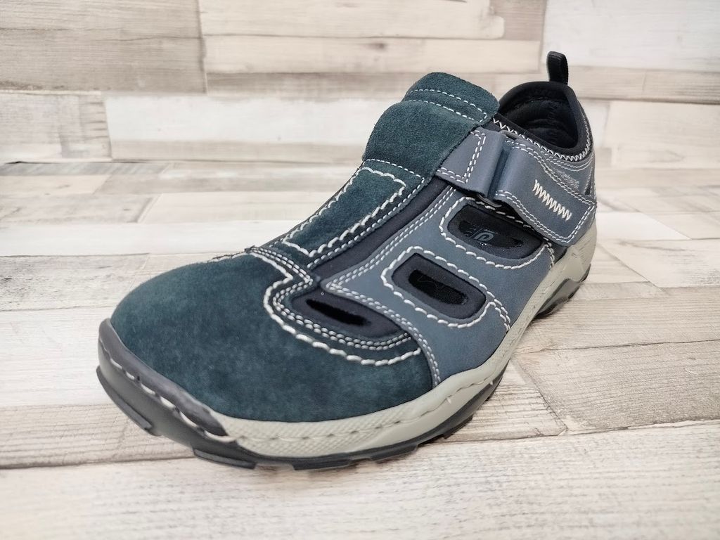 Rieker Herren Klett Halbschuh durchbrochen dunkelblau 44 Produktbild 18
