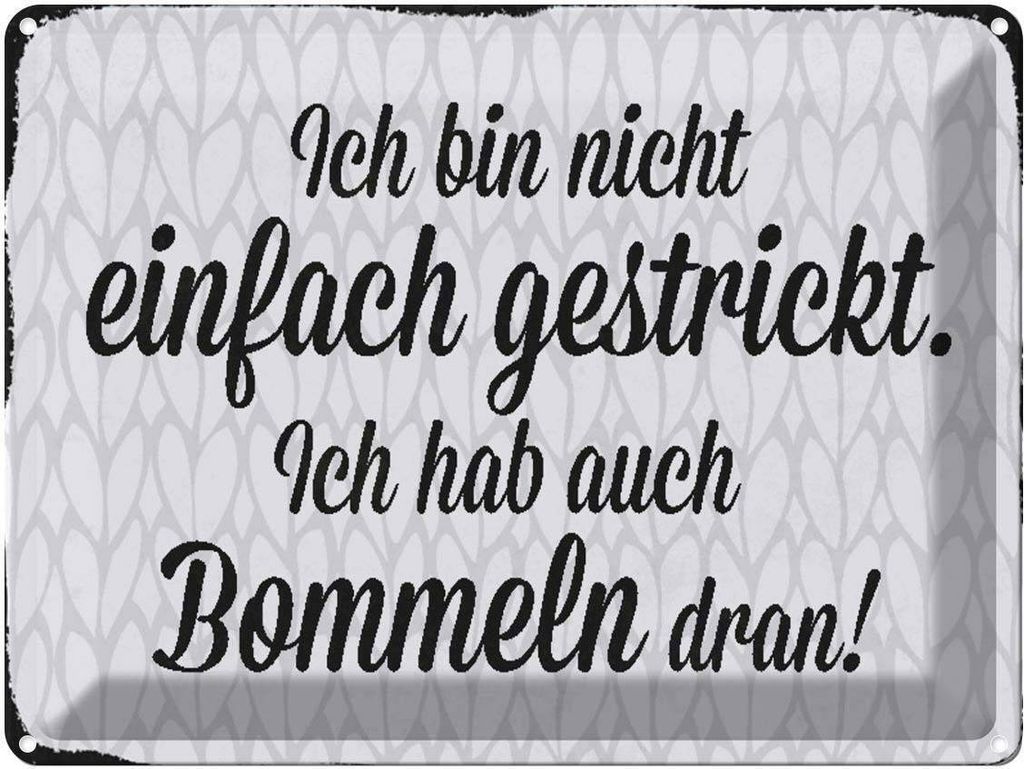 vianmo Blechschild 30x40 cm ich bin nicht einfach gestrickt Spruch Zitat