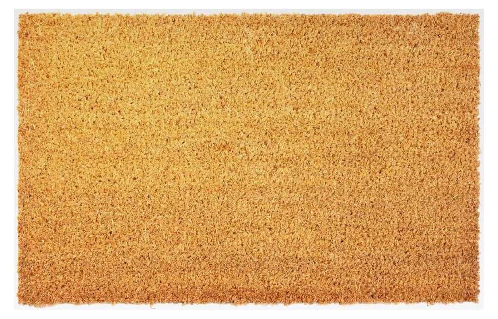 Kokos-Fußmatte aus Naturfasern - Natur - 60 x 100 cm - 17 mm Höhe - rutschfeste und robuste Türmatte - Schmutzfangmatte für Innen und Außen