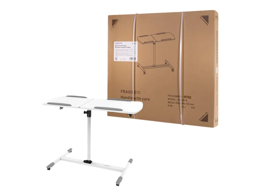 Support ordinateur portable et projecteur inclinable blanc max 10kg - 7