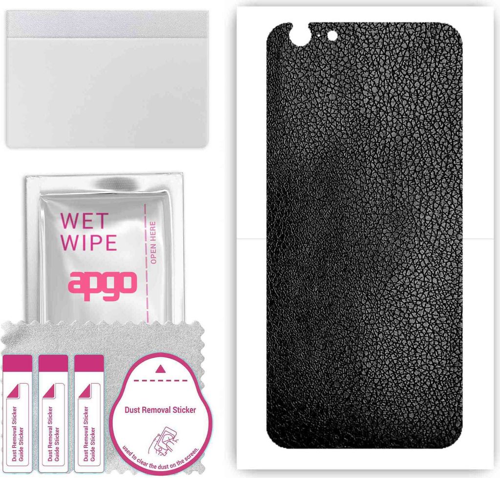 apgo Rückseite Schutzfolie, Skin, kompatibel mit Apple iPhone 6, Hinten Displayschutzfolie aus Vinylfolie, kratzfest, einfache Montage - Schwarzes...
