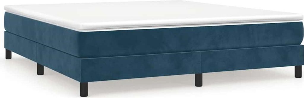 vidaXL Boxspringbettgestell Dunkelblau 180x200 cm Samt