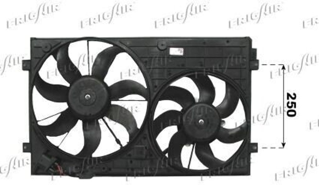 FRIGAIR 0510.2019 Lüfter Motorkühlung Kühlerlüfter für VW Golf V Schrägheck (1K1) Wasserkühler Ø360 290mm