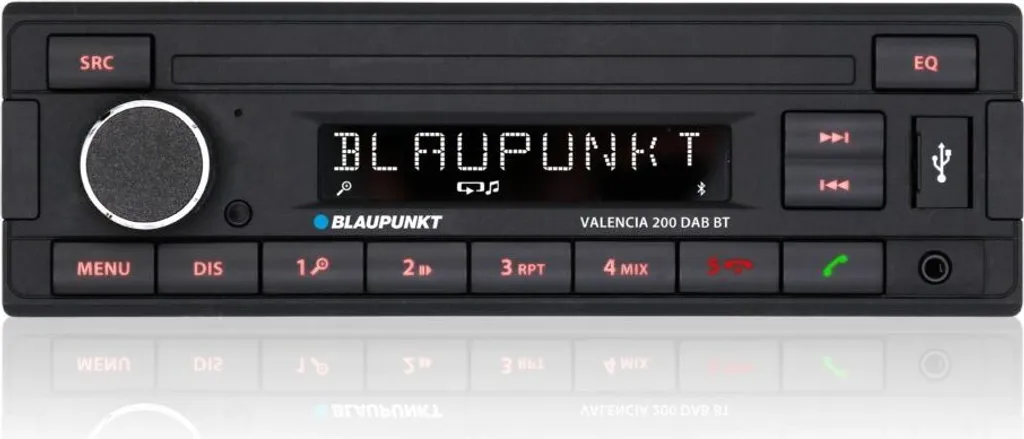 Blaupunkt Valencia 200 DAB BT Autoradio 1 DIN avec Bluetooth et USB Noir