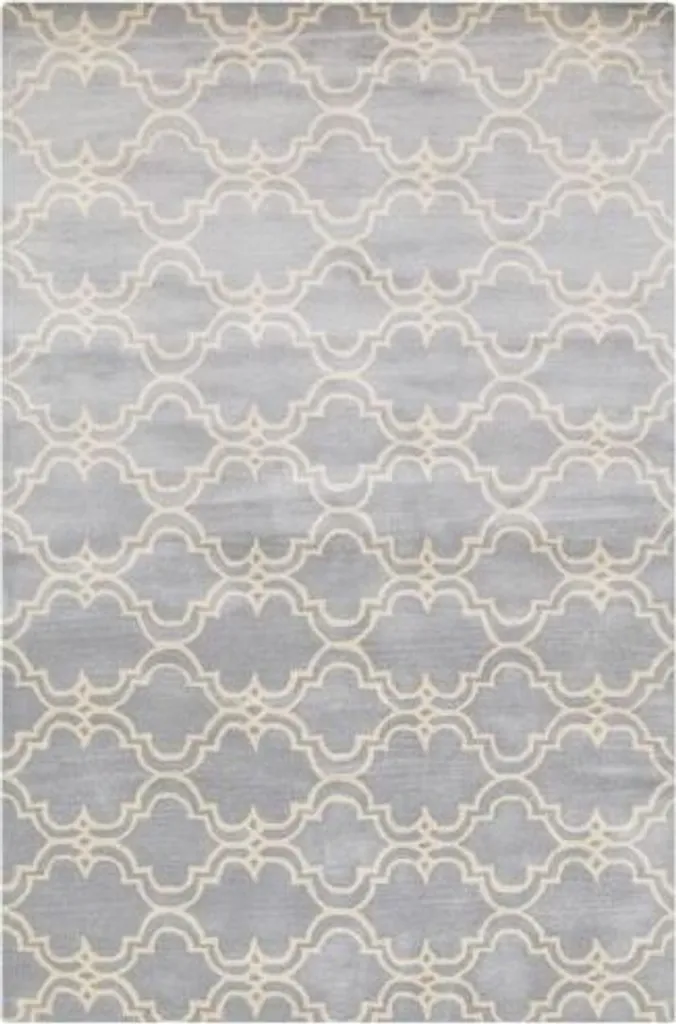 Tapis Miami bleu pastel et beige 153x244 cm résistant et élégant