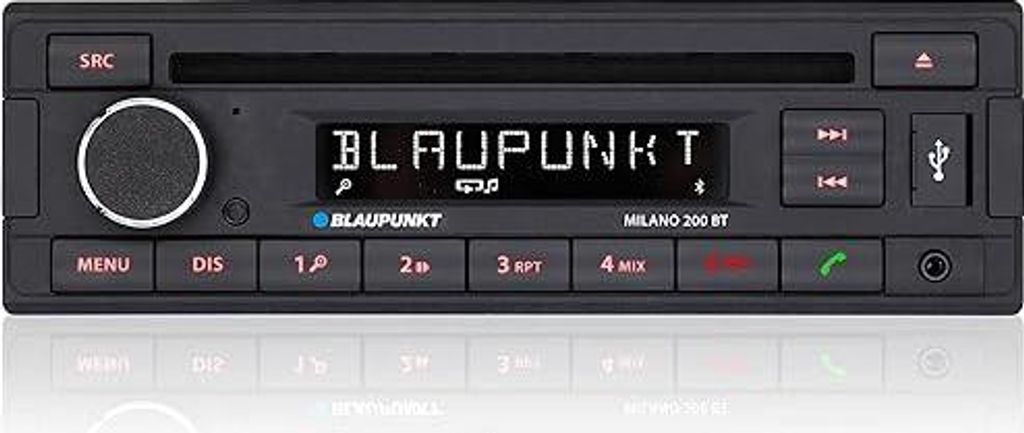 Blaupunkt Milano 200 BT, schwarz, 1-din