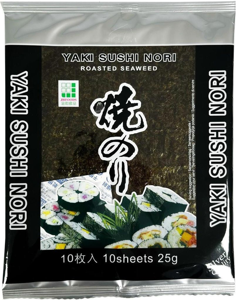 [ 10 listov (25g) ] JHFOODS Yaki Sushi Nori SILVER Kvalitné Obrázok produktu 