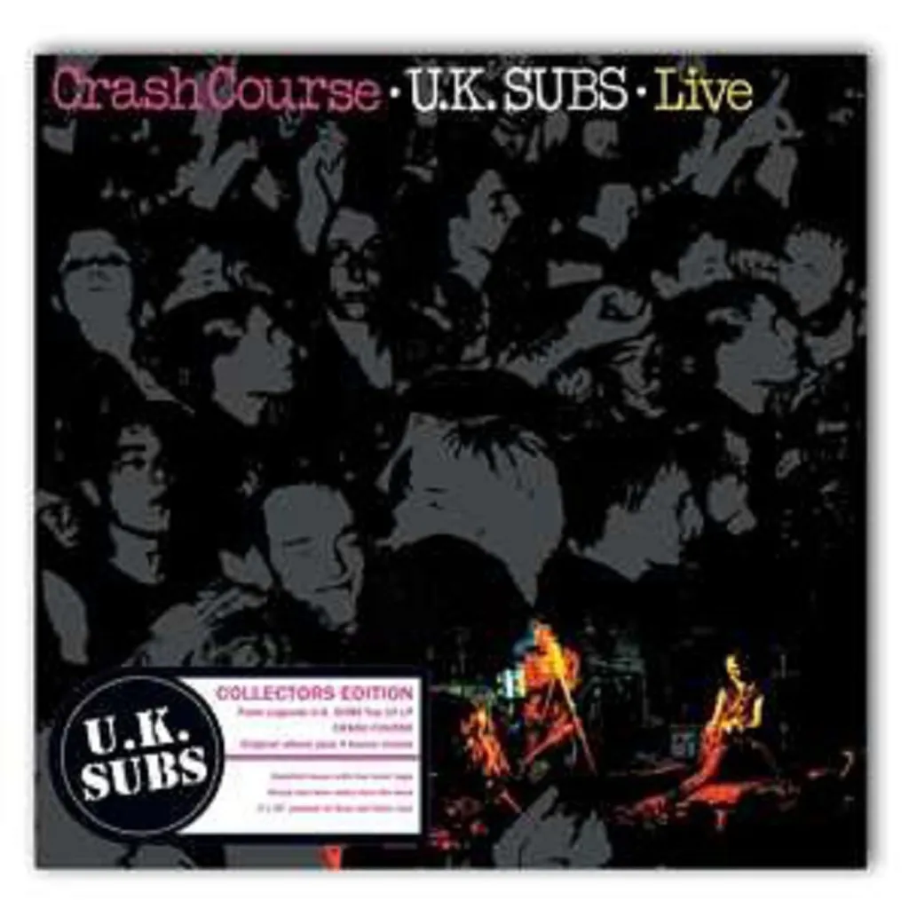 U.K. Subs Crash Course Vinyle Splatter Gris Transparent Look Collector