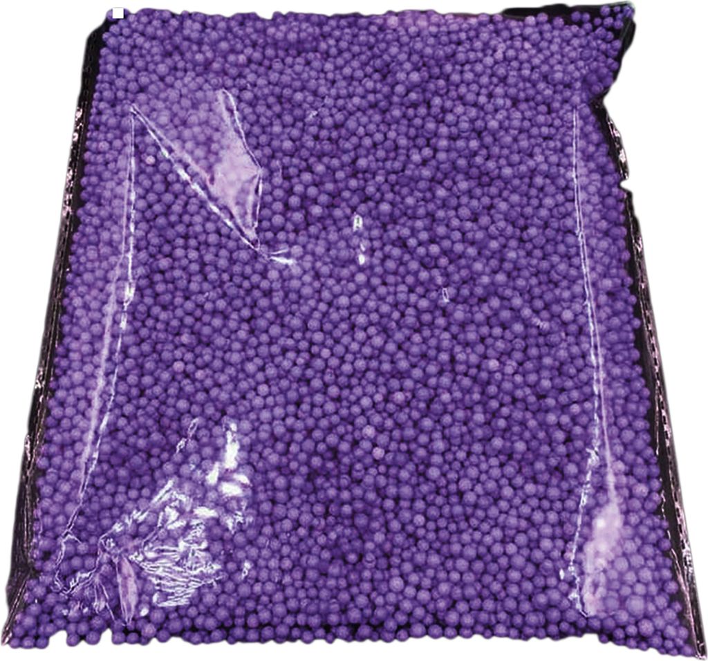 Polystyrol Perle Mini Nicht-Fade-Leichte Gewicht hellfarbener Schaumperle für Geschenkboxfüllung-Lila ,Größen:S