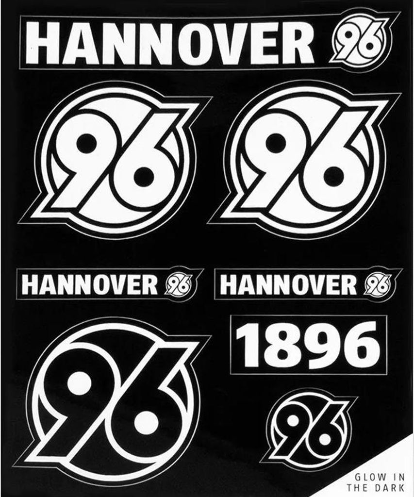 Hannover 96 Aufkleberkarte Glow In The Dark