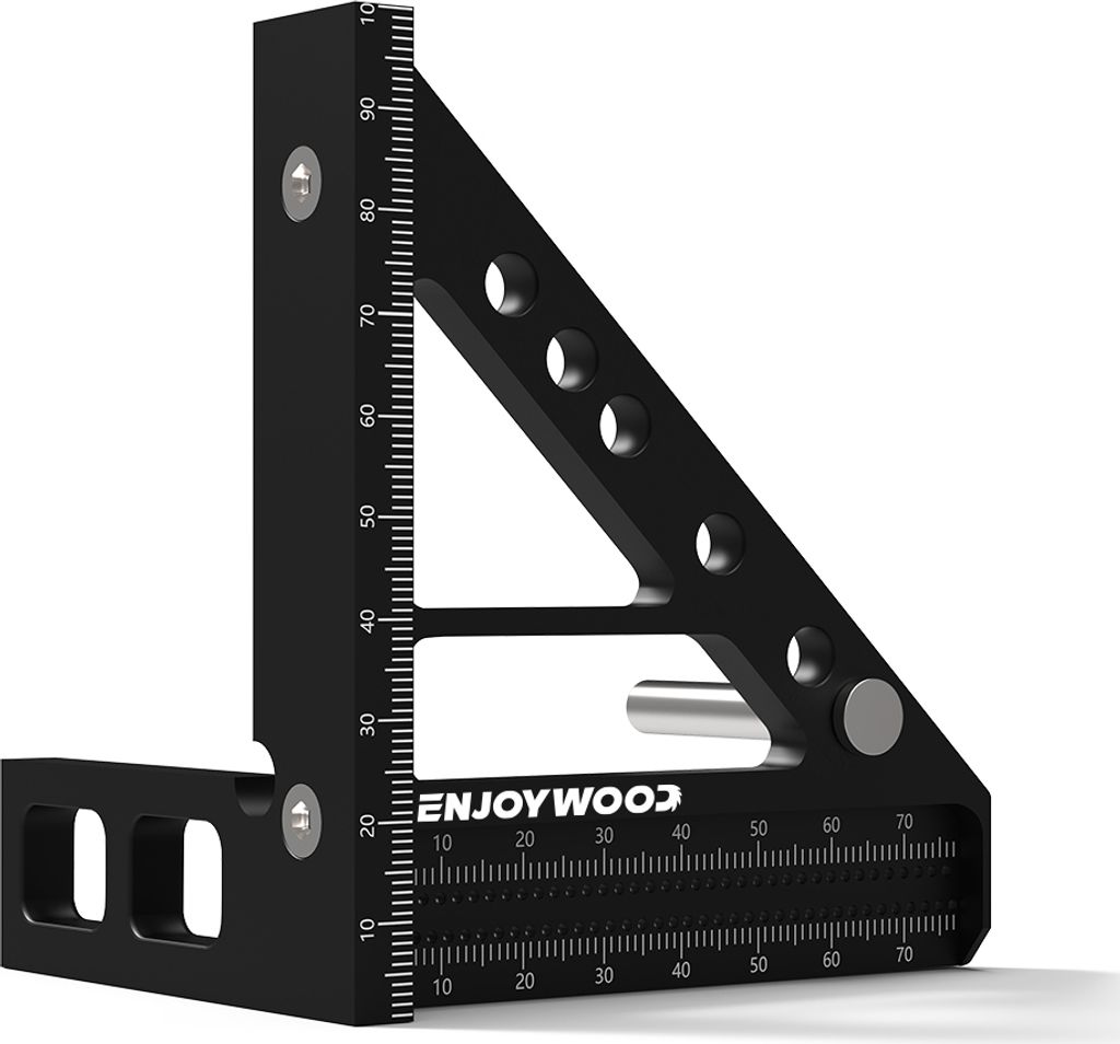 3D Multi-Winkel Messlineal Quadrat Winkelmesser Lochpositionierung Imperial Metrisch, Robuste Aluminiumlegierung T-Typ Dreieck Schreiber Werkzeug