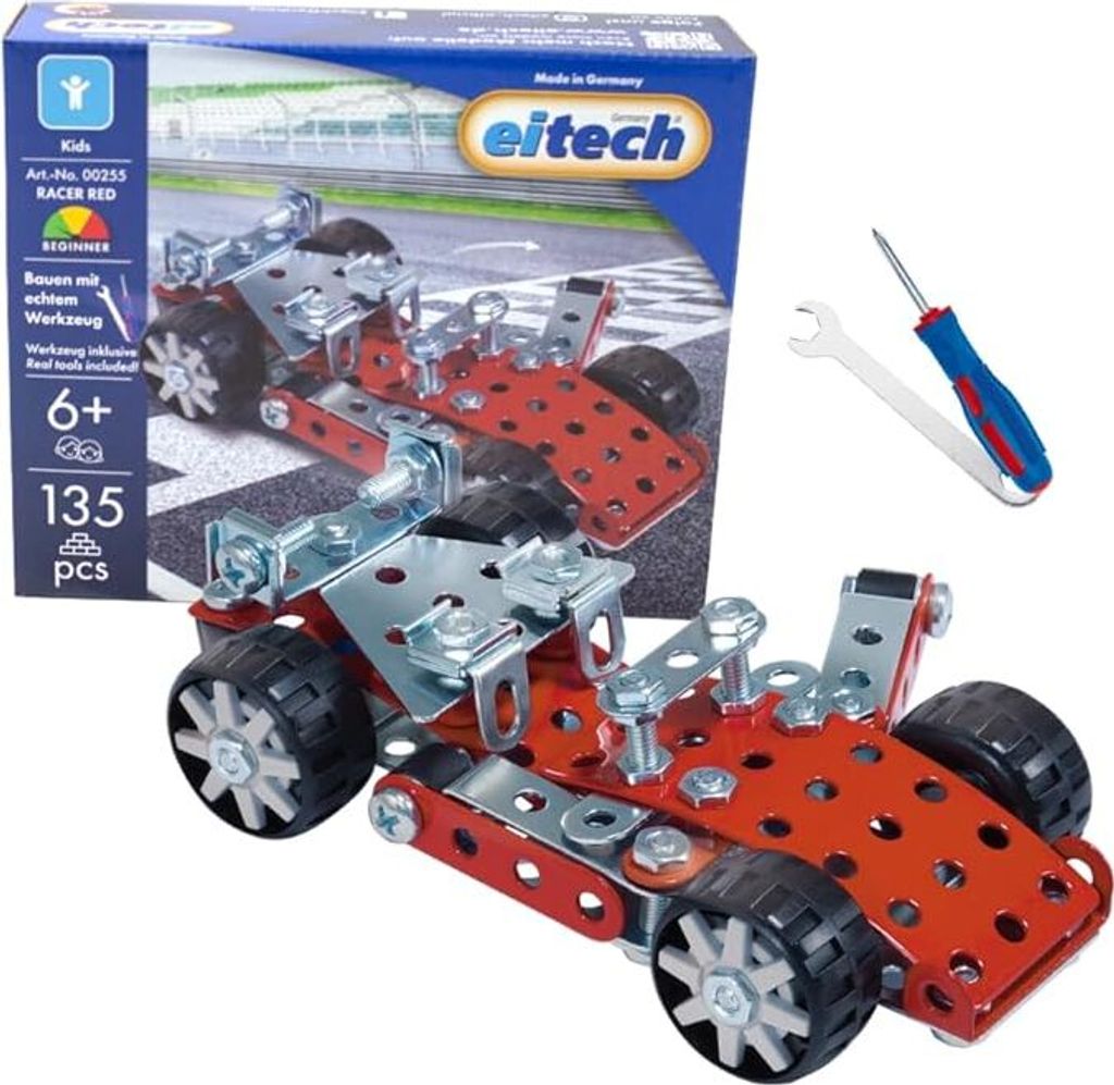 eitech Metallbaukasten C255 Racer Red Rubin Rocket Konstruktionsbaukasten