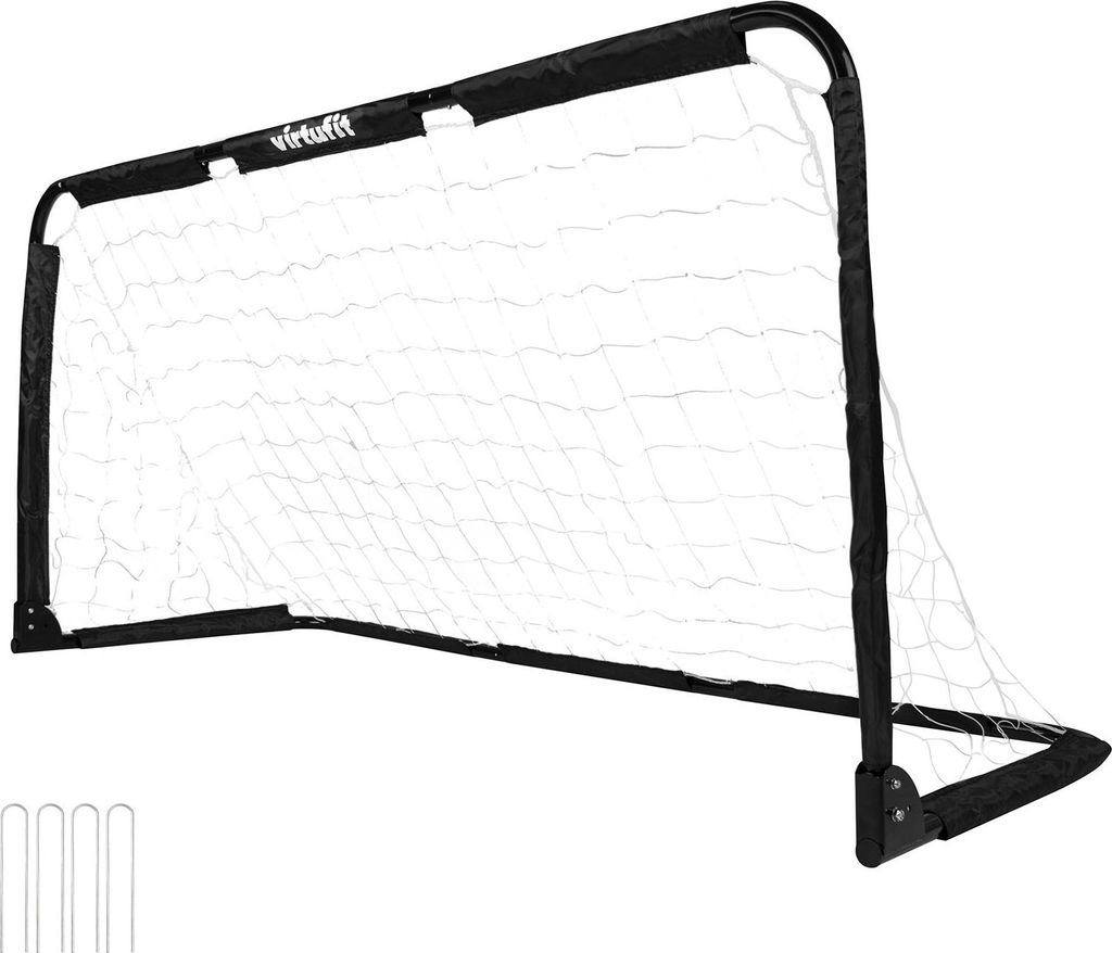 VirtuFit Klappbares Fußballtor 200 x 100 cm mit Stahlrahmen