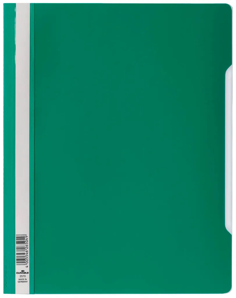 Cartelline Durable 257005 Verdi A4+ | Pack Risparmio per Archiviazione PVC