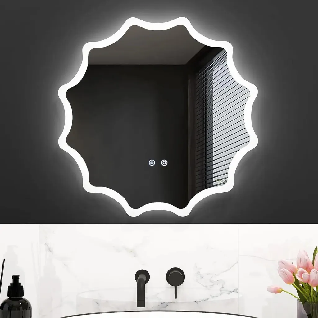 Miroir LED anti-buée 60x60 cm : fini la condensation dans votre salle de bain