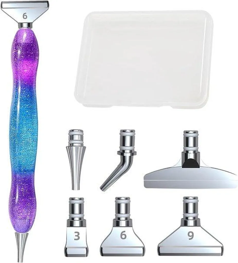 Stylo peinture diamant DIY avec pointes métalliques pour broderie 5D