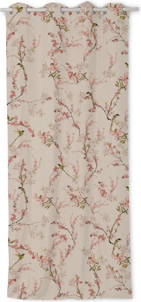 Rideau multicolore style asiatique 140x280 cm aux finitions soignées