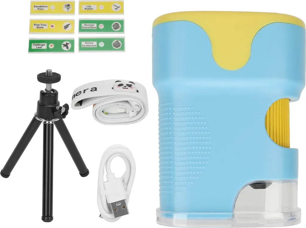Microscope portable rechargeable 1000X HD avec écran LCD 2 pouces bleu