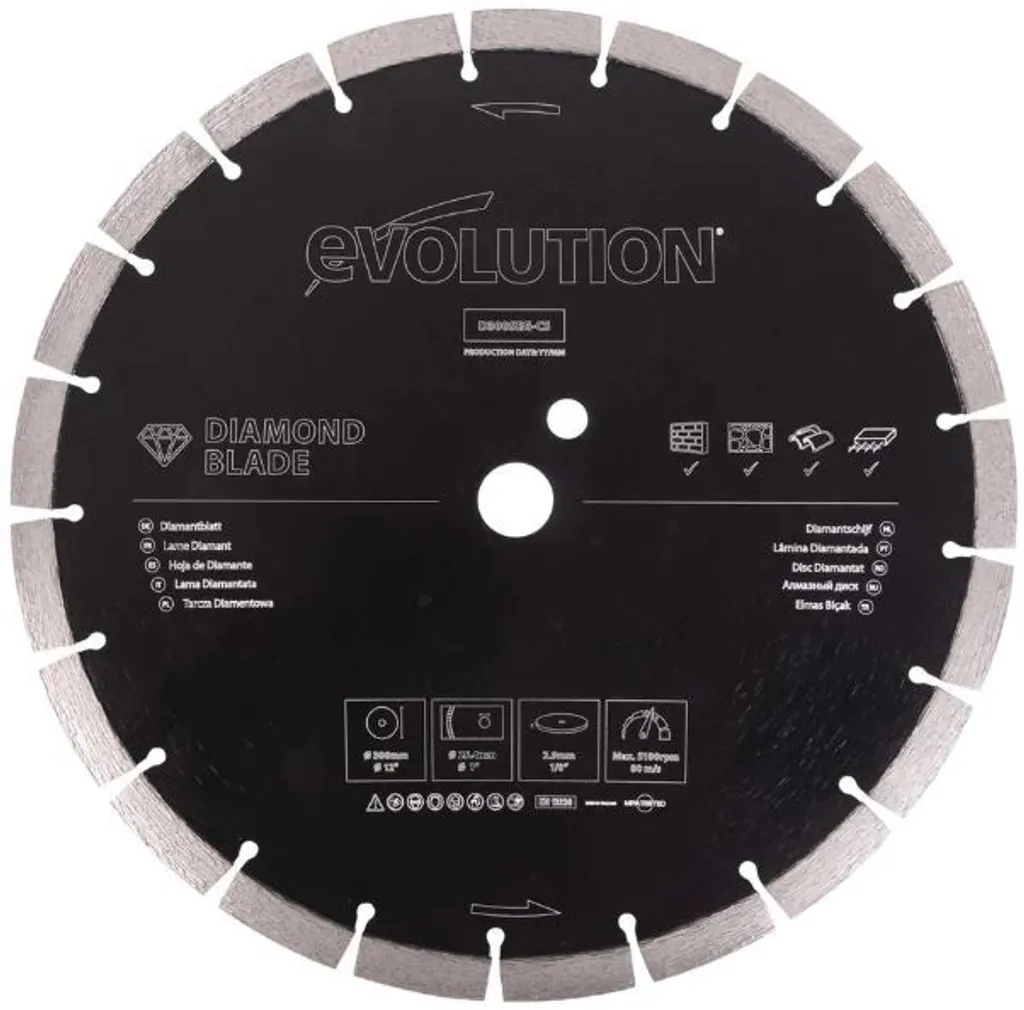 Disco Diamantato Evolution 300mm D300Seg-Cs per Muratura e Pietra