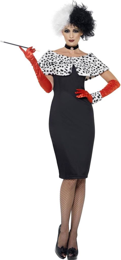 Smiffys - "Evil Madame" Kostüm - Damen SM2187 (S) (Schwarz/Weiß)