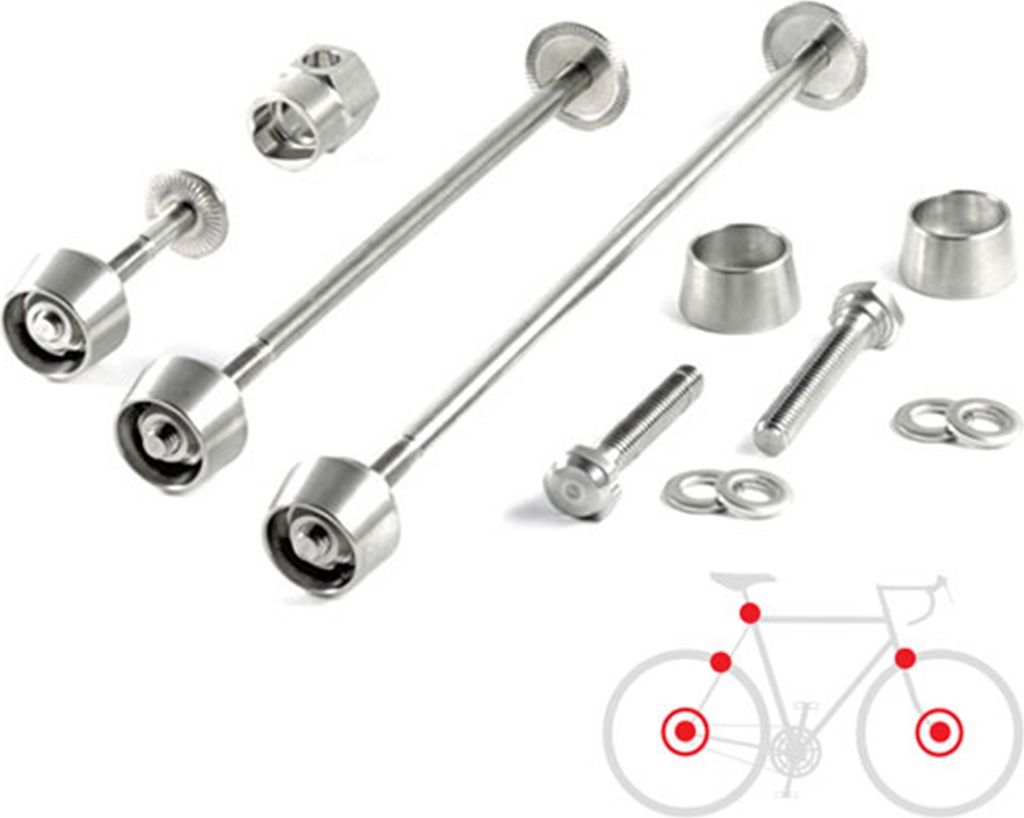 Pitlock Set 02/BR, Vorderrad/Hinterrad/Sattelstütze/Bremse PITLOCK si