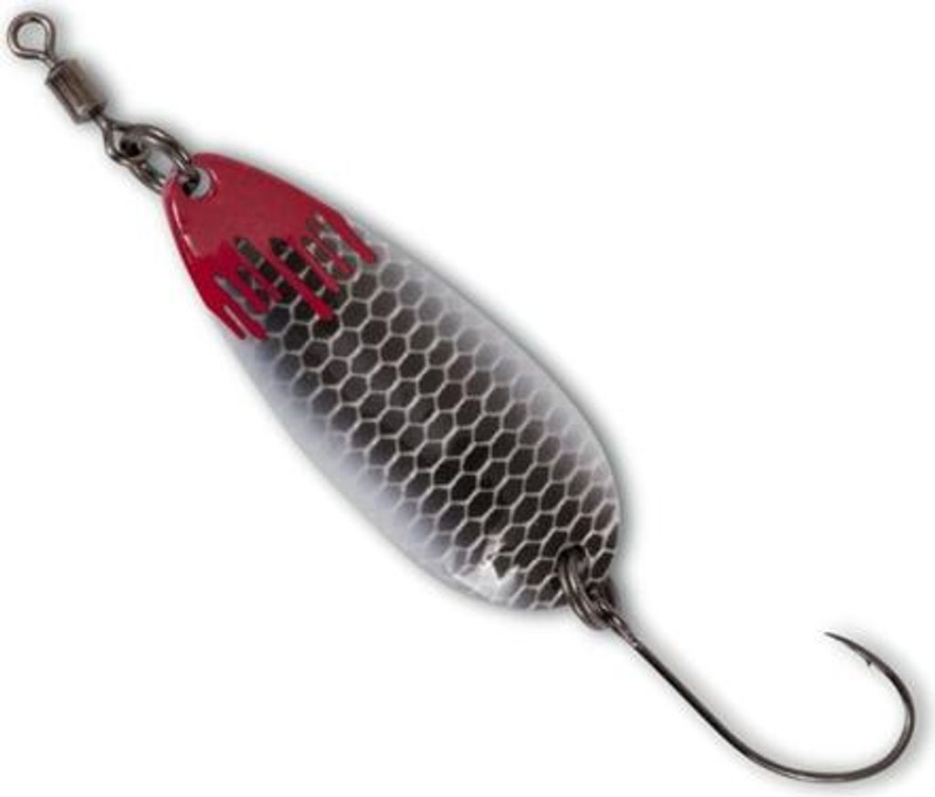 Quantum Magic Trout Bloody Shoot Spoon 3,5cm 3g - Forellenblinker, Farbe:Schwarz/Weiß