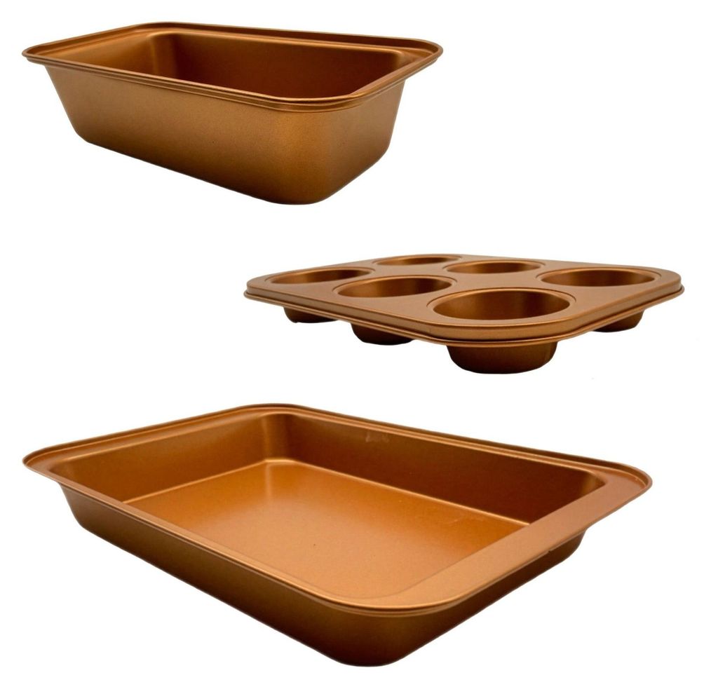 3-teiliges Antihaft-Backformset, Kohlenstoffstahl