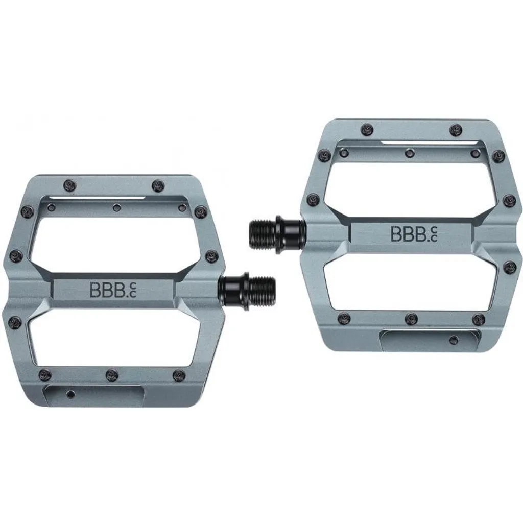 Pédales Plates de VTT BBB BPD-38 Enigma Grey avec une Accroche Maximale