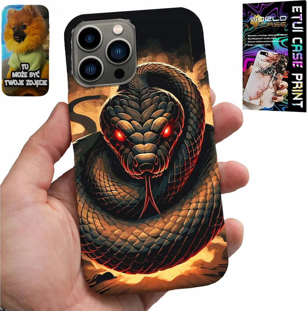 Cover iPhone 13 Pro Serpente Chic - Custodia Luxury Snake + Pellicola