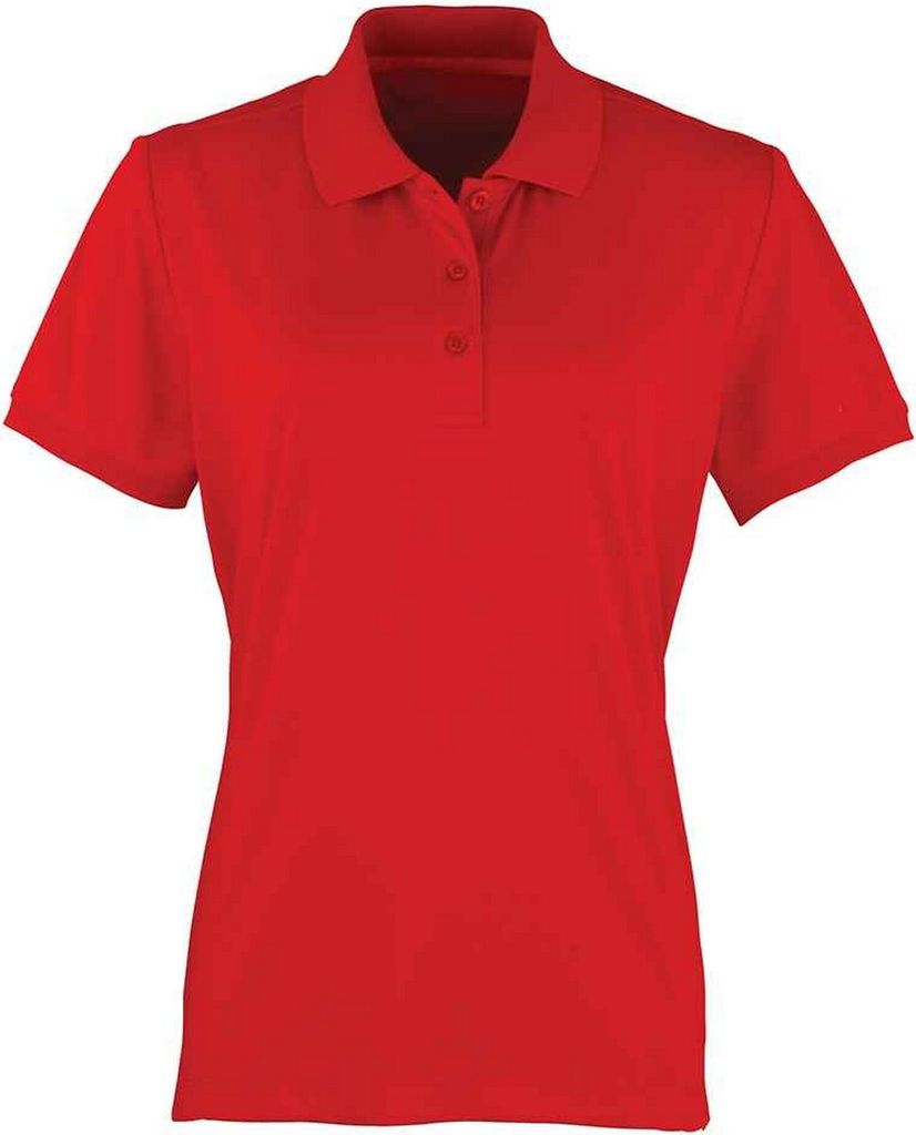 Premier - "Coolchecker" Poloshirt für Damen PC5614 (34 DE) (Rot)
