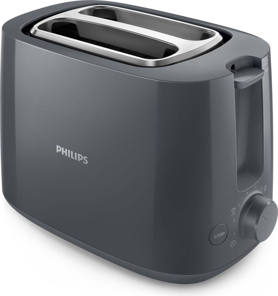 Philips Toaster, 2 Toastkammern, schwarz (HD2581/10)