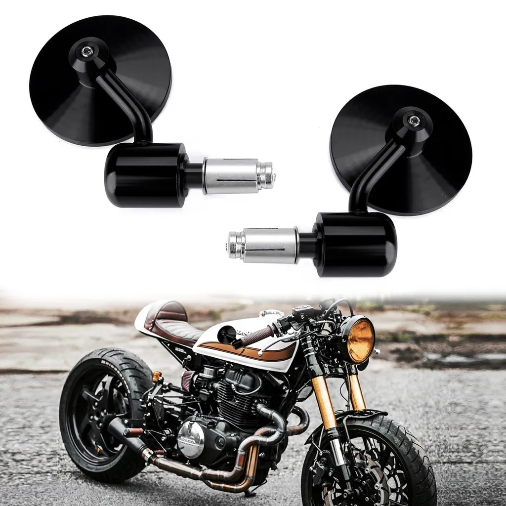 Rétroviseurs guidon 22mm pour look Café Racer et customisation moto