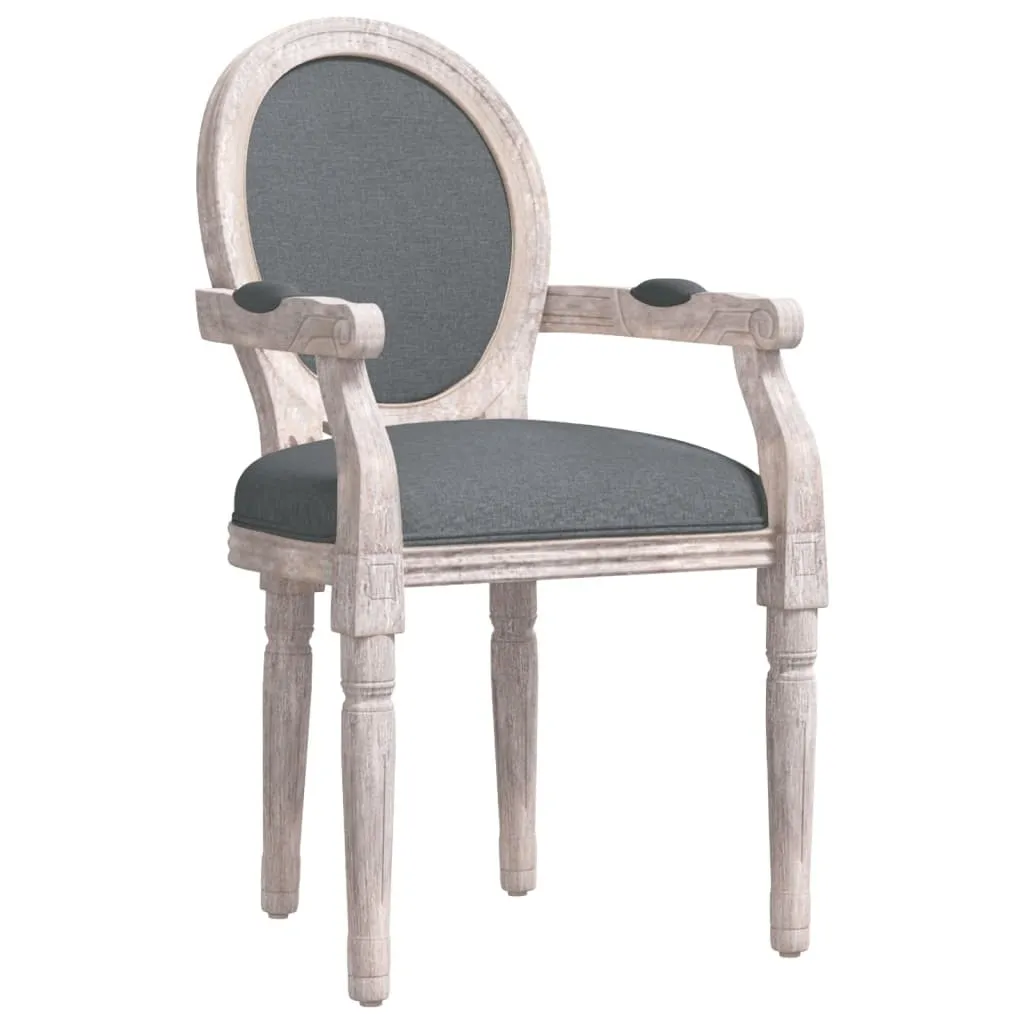 Chaise de repas grise en tissu avec dossier haut ergonomique 96cm