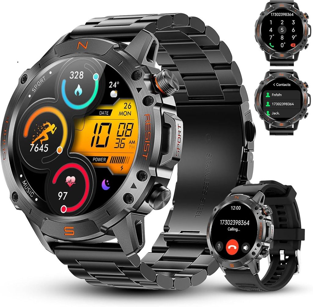 Smartwatch Herren 2025, 1.43" AMOLED mit 5ATM Wasserdicht, Produktbild 
