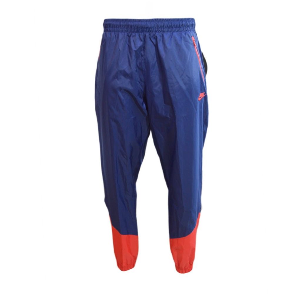Nike Windrunner Woven Hose in Rot, Marineblau und Weiß aus recyceltem Polyester