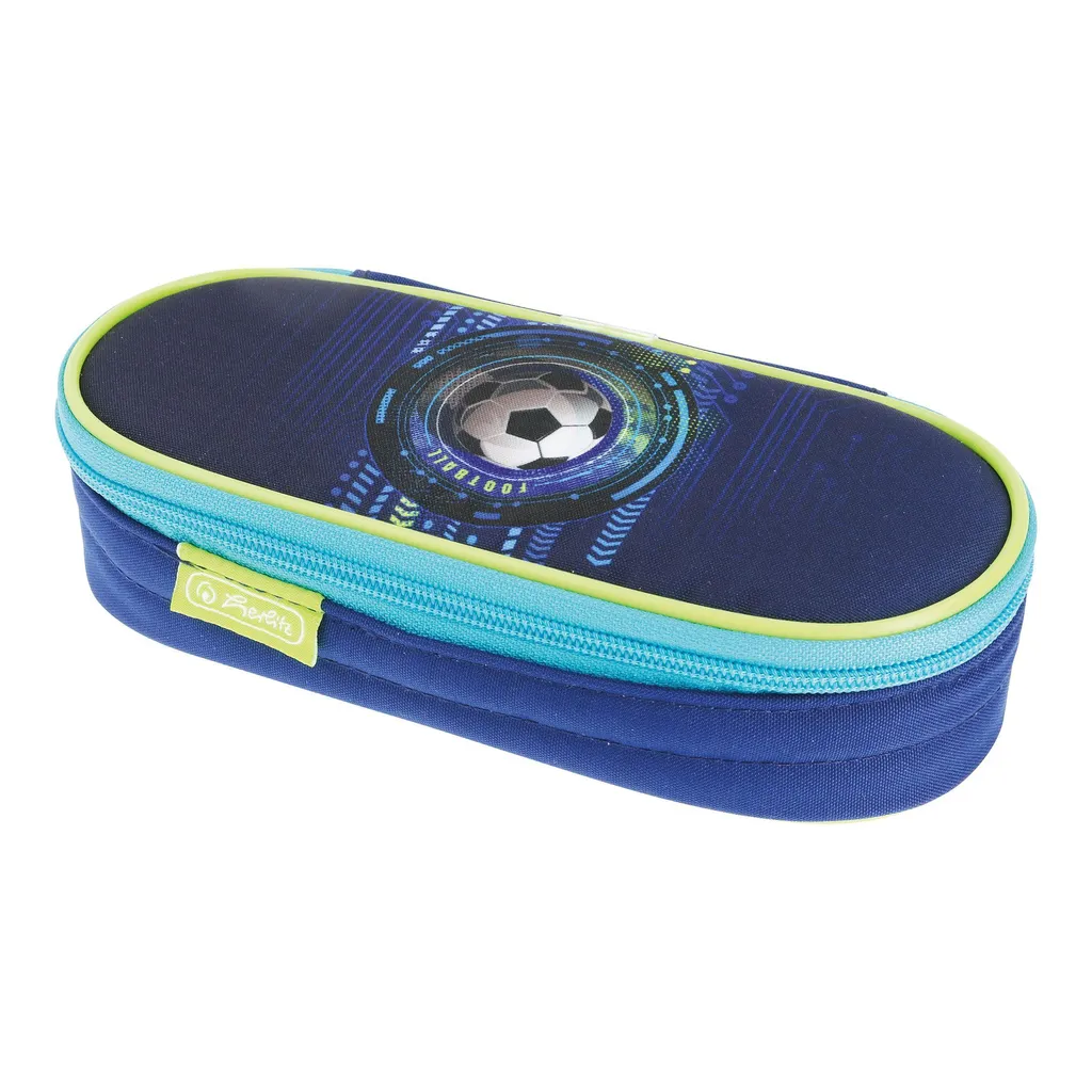 Trousse Herlitz Paresseux Soccer : Rangement Stylos avec Zip Résistant