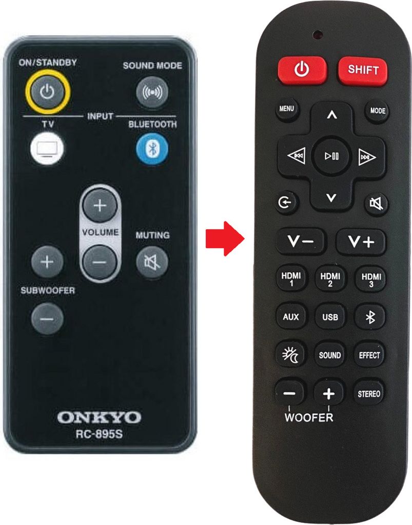Ersatz Fernbedienung für Onkyo RC-895S | LS-T30
