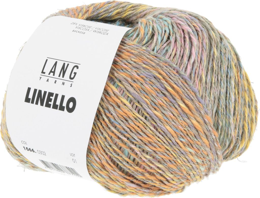 Lang Yarns - Linello 0302 lachs orange türkis