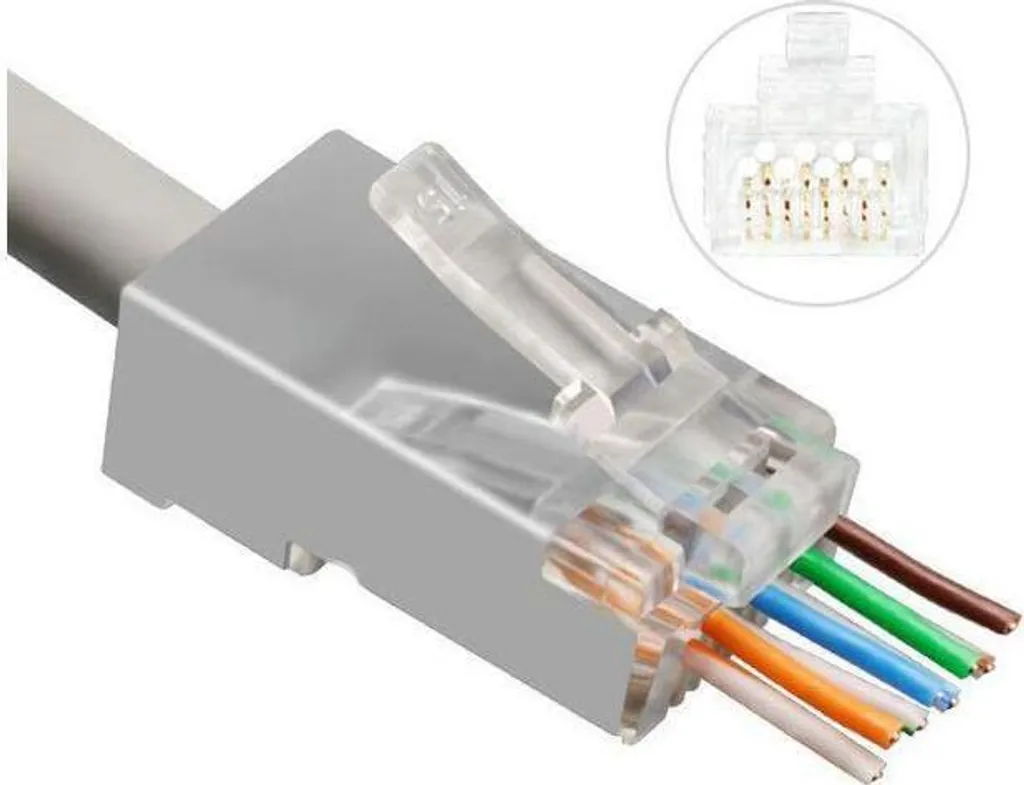 Microconnect KON512-50EZ: Plug RJ45 Cat6a FTP Passanti - Pack 50