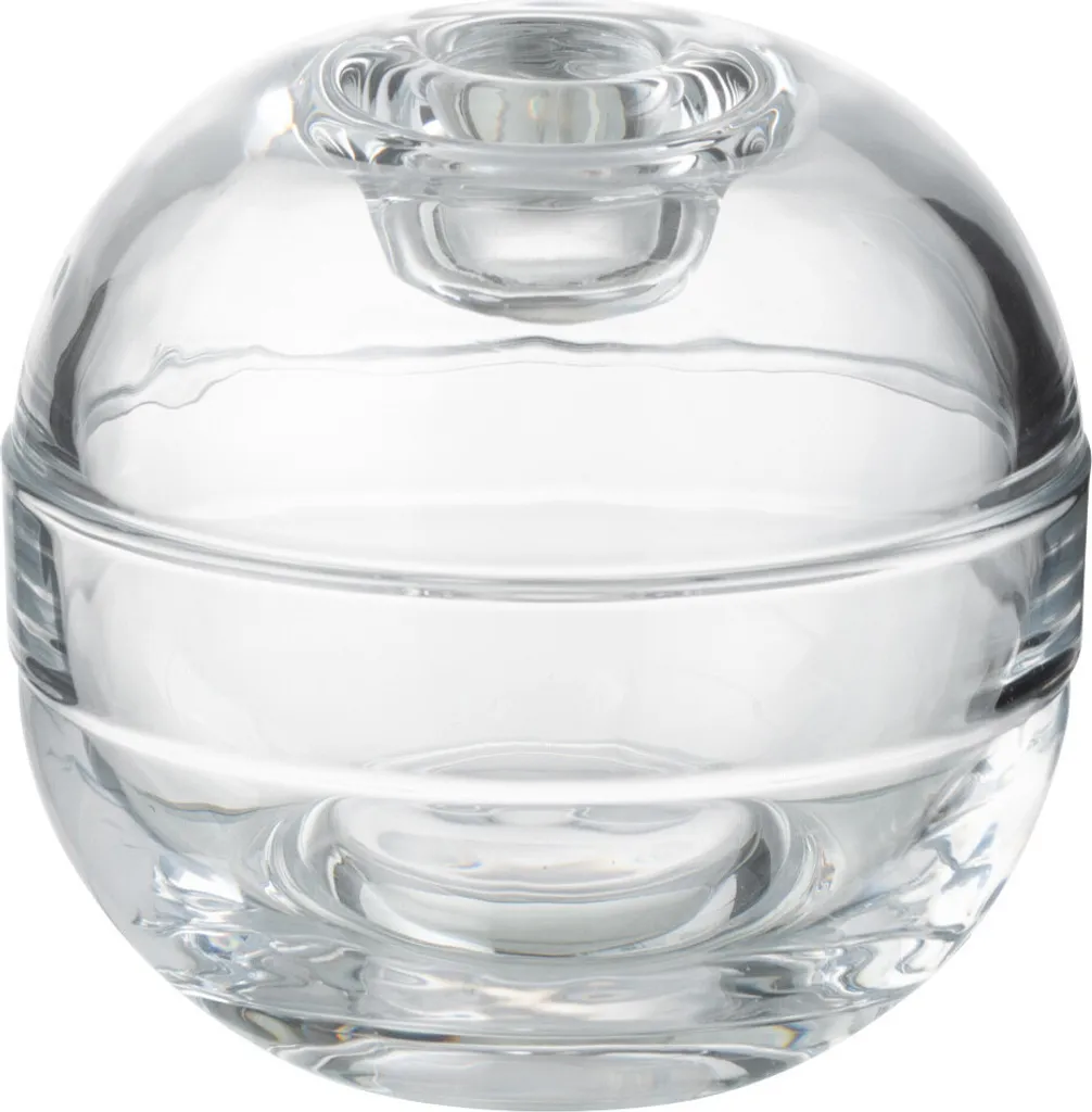 Bougeoir en verre transparent J-Line type photophore élégant et moderne