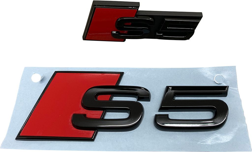 Oryginalny emblemat z logo Audi S5 A5 Black Edition czarny Zdjęcie produktu 