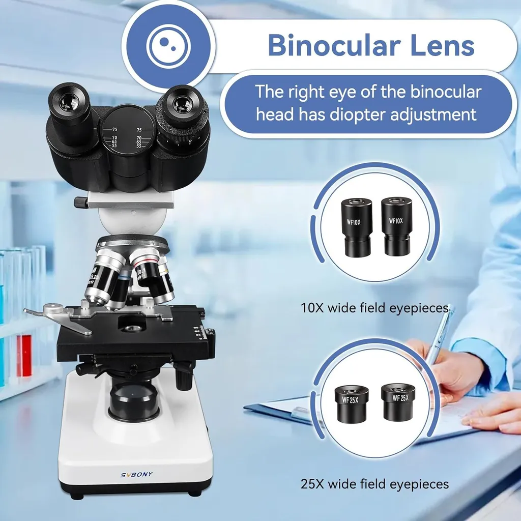 Microscope Svbony SM201 2500X : Vision Nette et Précision pour Labo LED - 4