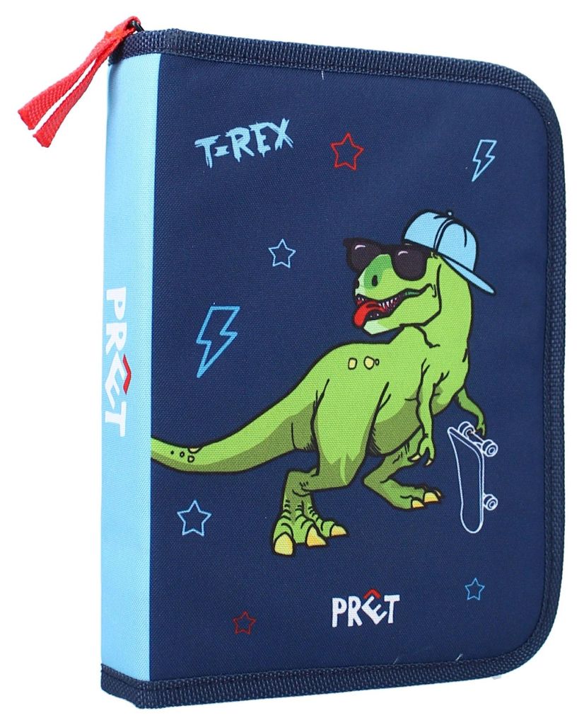 Prêt T-Rex Astuccio per matite con materiale scolastico per Immagine del prodotto 