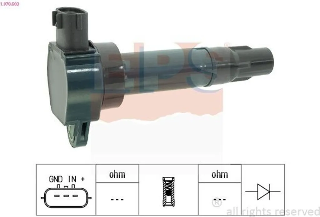 Bobine d'allumage EPS 1.970.276 pour Renault Espace III et Laguna I