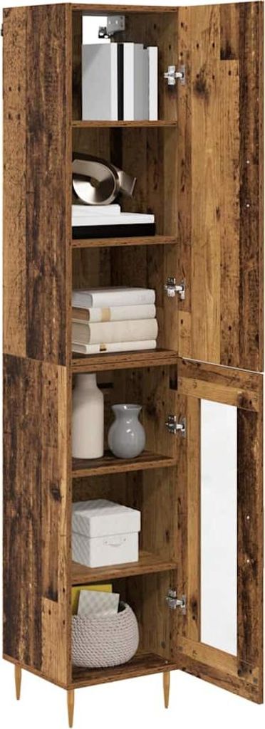 Cloris Designermöbel Highboard 2 pcs - Montage erforderlich - Altholz Holzwerkstoff - 2026Neu702158 - Kommoden