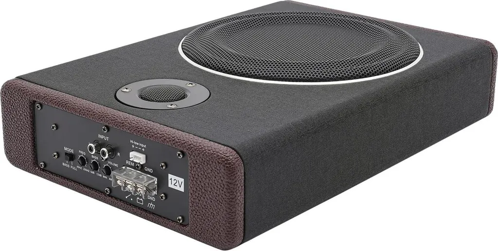 Caisson de Basse Amplifié Extra-Plat 600W pour Installation sous Siège