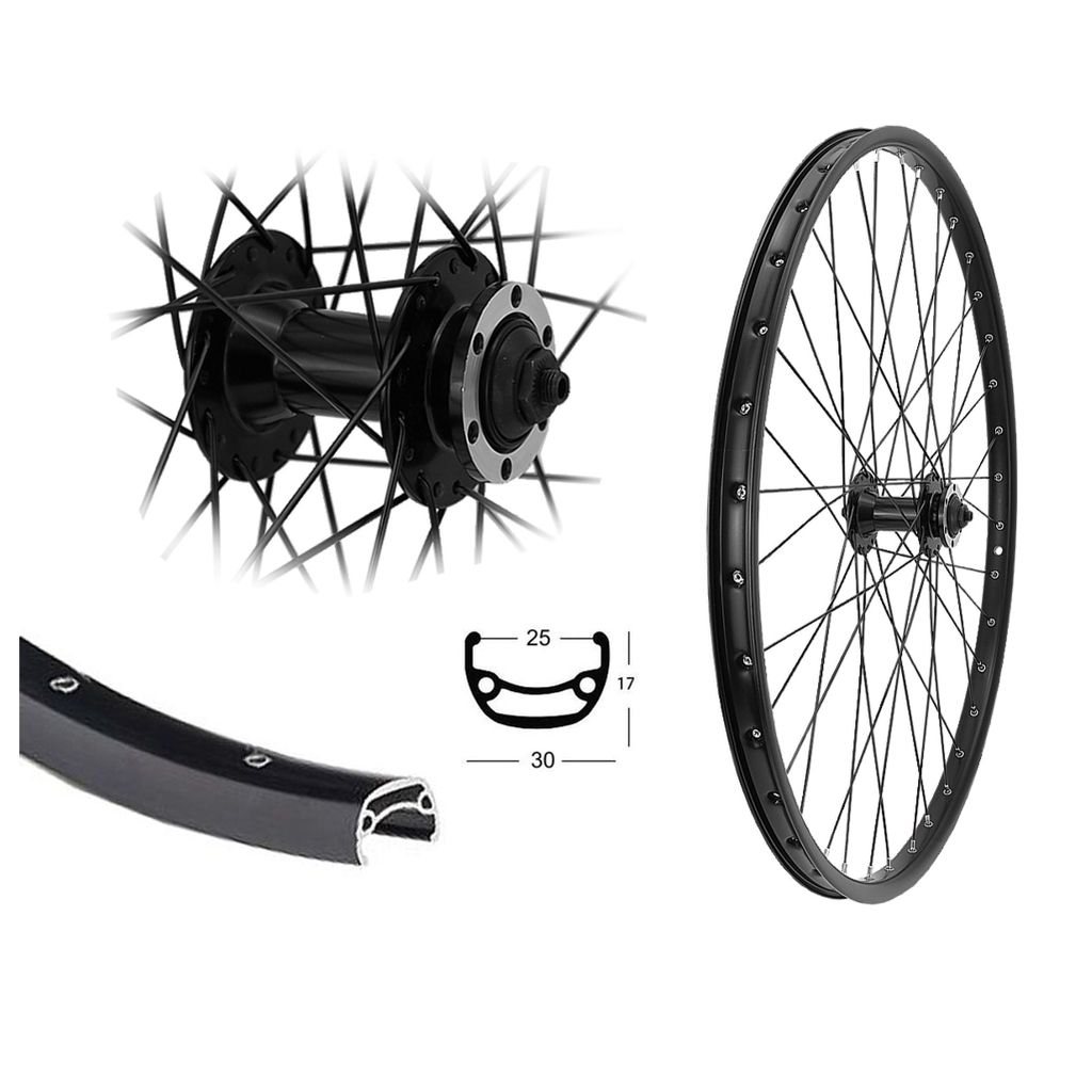 Vorderrad 27,5" BE25 Disc schwarz Nabe Scheibenbremse 6 Produktbild 