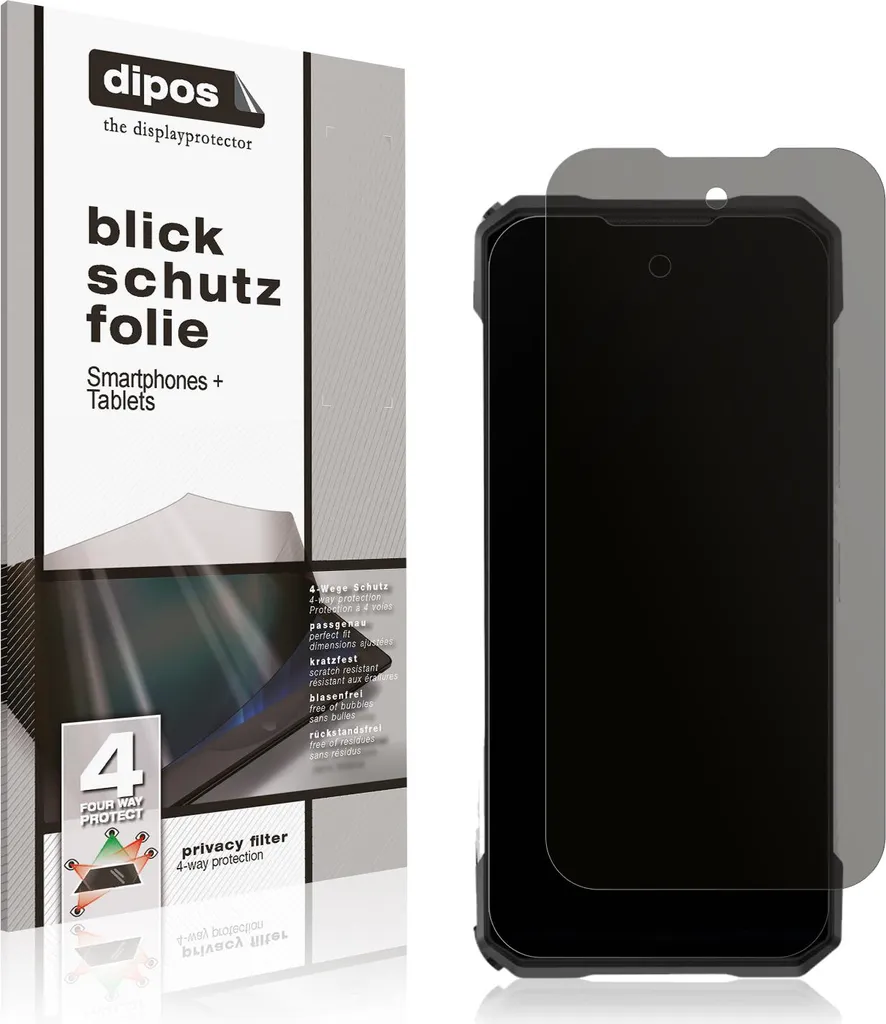 Pellicola Privacy 4-Vie Doogee S200 Max: Protezione Schermo Anti-Spia