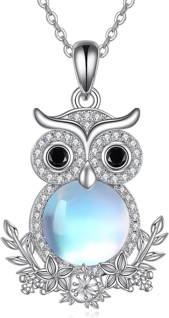 VONALA Collana Gufo in Argento Sterling 925 - Regalo Donna Elegante